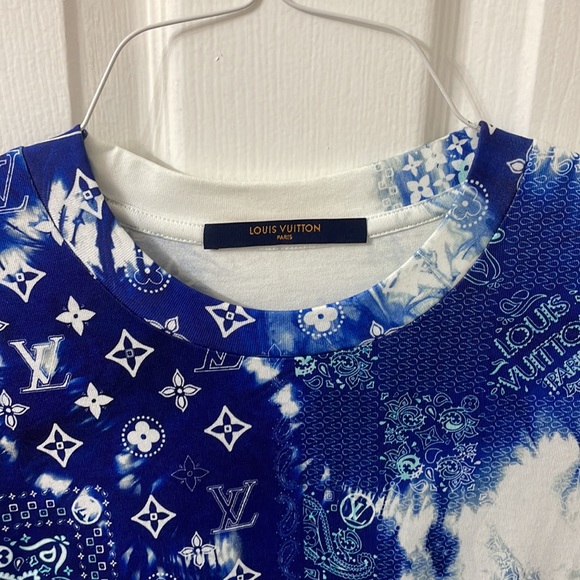 Louis Vuitton blue bandana shirt like brand new worn for 30 mins men’s medium - Picture 2 of 12